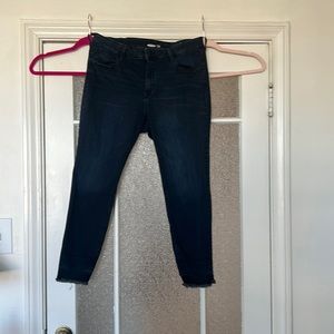 Old Navy Rockstar Super Skinny Ankle Raw Hem Jeans Size 16